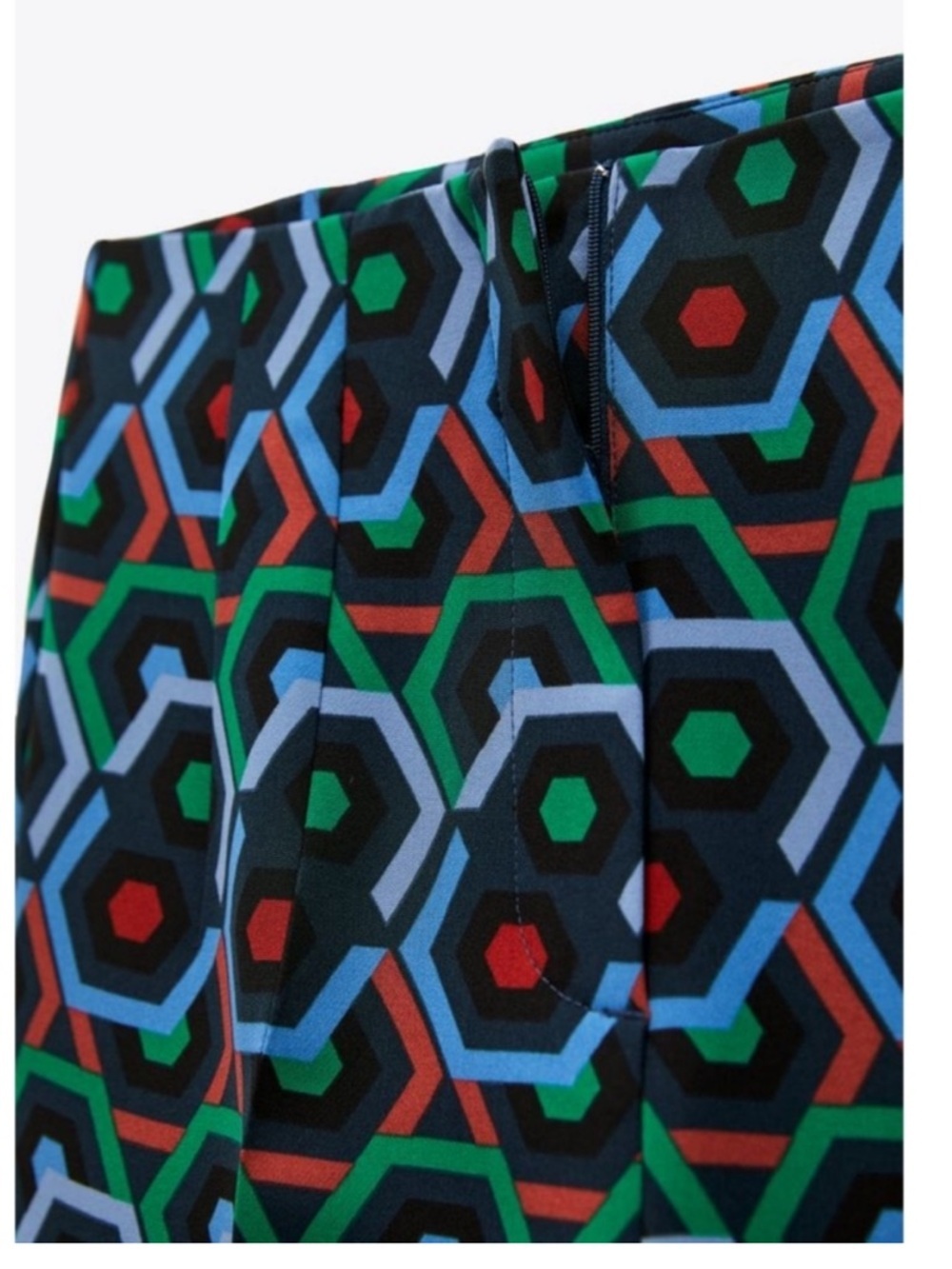 Zara geometric print flare pants Size S NWT - Picture 4 of 4